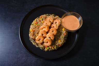 Quinoa bowl with shrimp