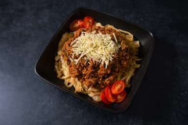 Cabbage with bolognese sauce